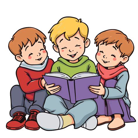 students reading book clipart  group  png svg vector