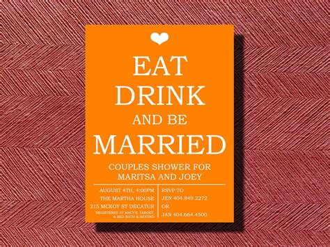 Couples Wedding Shower Invitation Onepaperheart Stationary