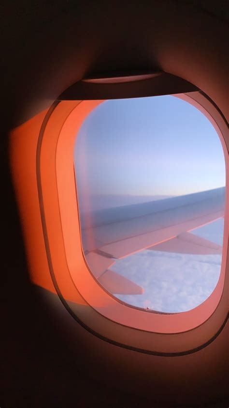 Aesthetic Wallpaper Airplane Window View Sunset Photography Sky