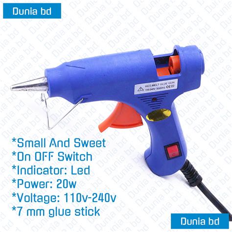 W Small Hot Glue Gun High Temperature Heater Melt Dunia Bd
