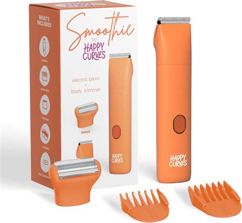 Happy Curves Smoothie Bikini Trimmer Waterproof Electric Shaving Razor For Women Mango