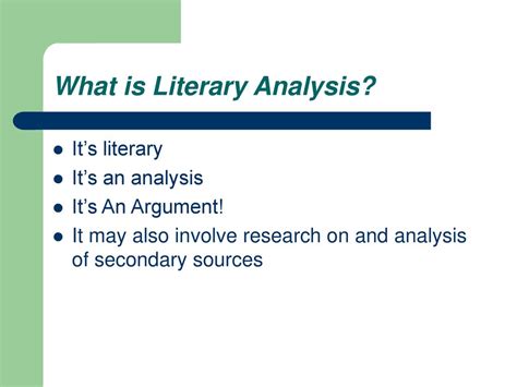 Writing the Literary Analysis - ppt download