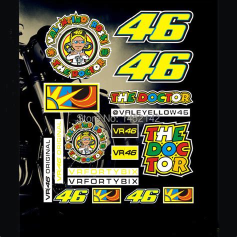 Купить 2 шт/много наклейка для мотоциклов moto gp vr 46 Валентино Росси ...
