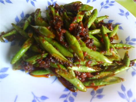 Menu Kacang Panjang Goreng Sambal