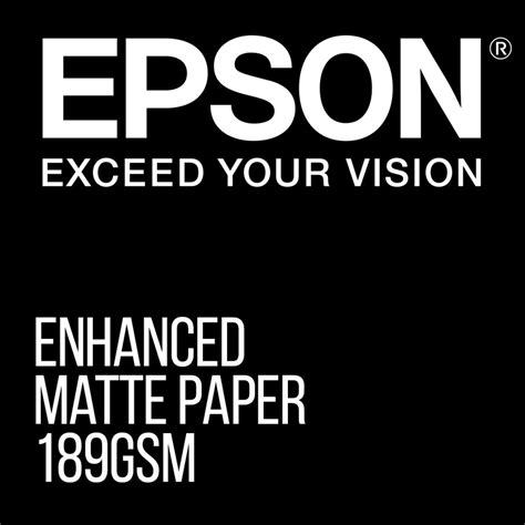 Epson matte photographic paper 189gsm A2 50 sheet pack.