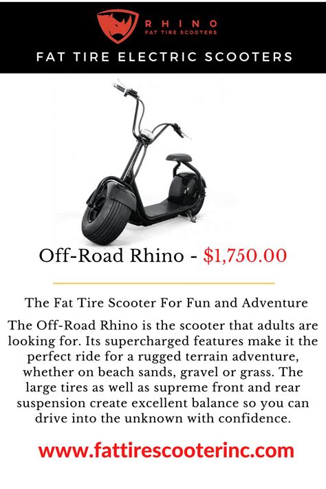 Off-Road Rhino - The Fat Tire Scooter For Fun and Adventure by Summit ...