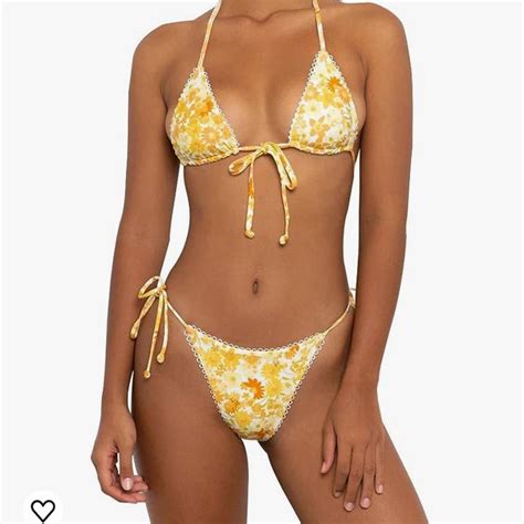 Swim Set Bikini Top And Tie Bottoms From Amazon Depop