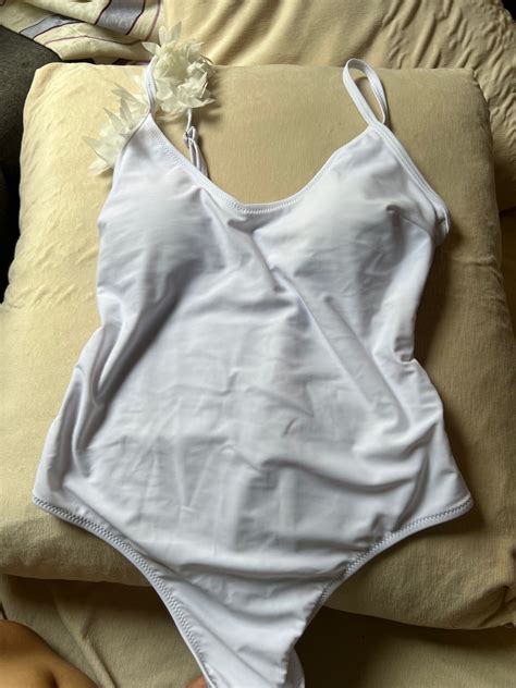 White One Piece Bikini Swimsuit On Carousell