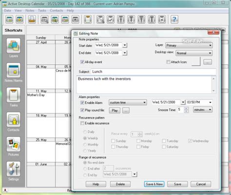 Active Desktop Calendar Screnshots