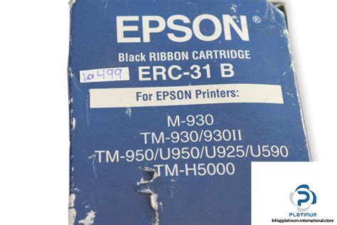 EPSON ERC-31B BLACK RIBBON CARTRIDGE - Platinum International