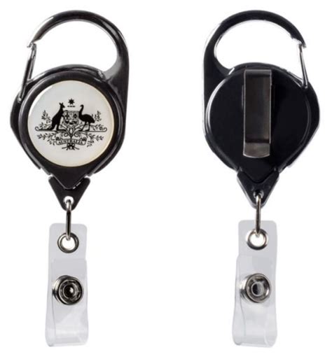 Australian Government Premium Retractable Id Card Holder Badge Reel