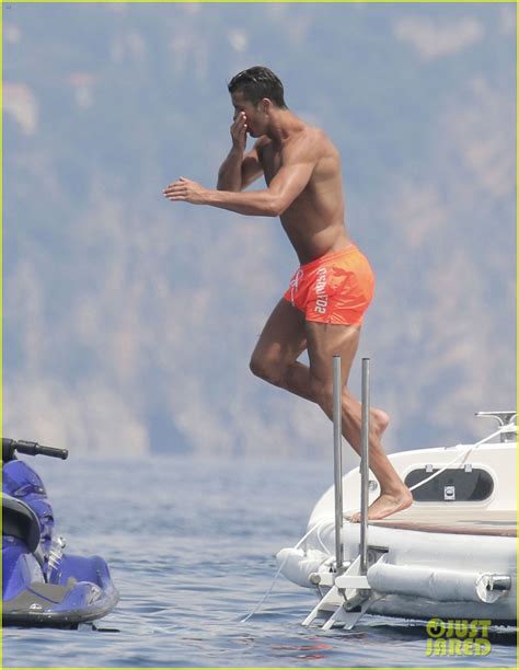 Cristiano Ronaldo Bares Hot Shirtless Body Again In Monaco Photo Cristiano Ronaldo