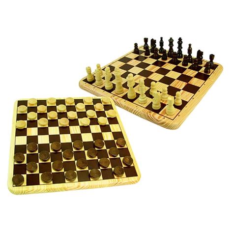 Jeu Checs Et De Dames Avec Plateau Bois Zig Zag Classic King Jouet