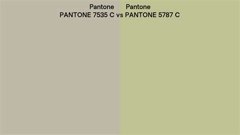 Pantone 7535 C vs PANTONE 5787 C side by side comparison