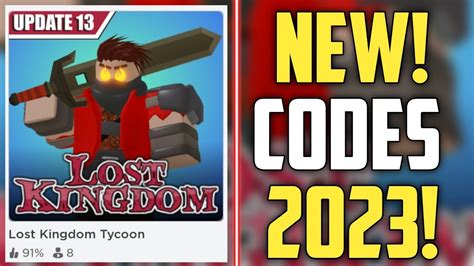 Future Codes New Roblox Lost Kingdom Tycoon Codes Youtube