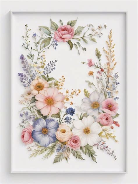 Floral Patterns On White Background Free Stock Photo Public Domain