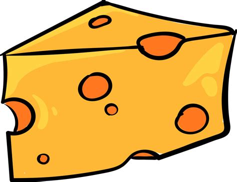 trozo de queso ilustración vector sobre fondo blanco 13609271 Vector