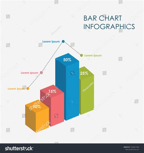 Bar Chart Infographics Elements 3d Vector Stock Vector Royalty Free