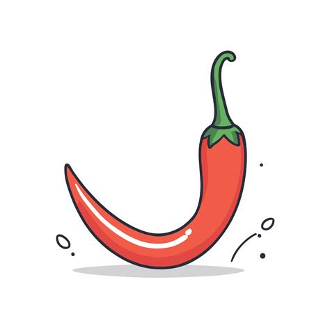 Red Hot Chilli Pepper Clip Art Illustration Vector Design