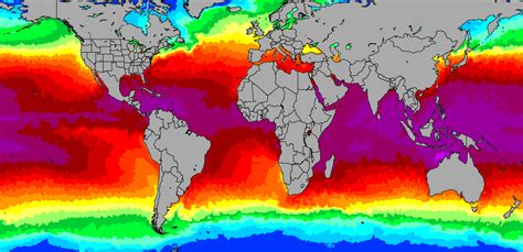 World Europe Mediterranean Usa Caribbean Sea Temperature
