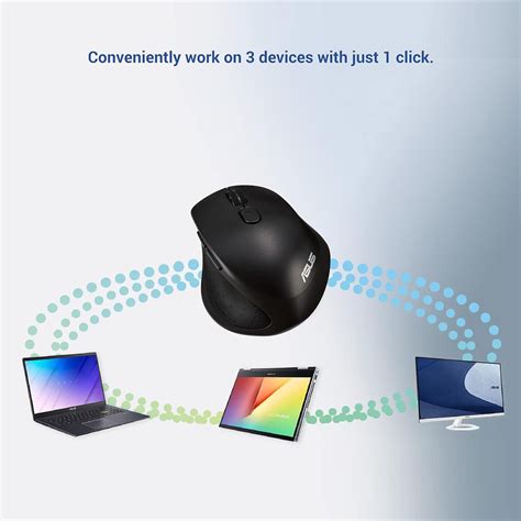 Buy ASUS Silent MW203-BK Bluetooth 5.0 & 2.4GHz Wireless Optical Mouse ...