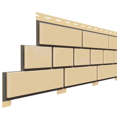 Фасадные панели «Кирпич прокрашенный», светло-желтый – Купить сайдинг ...