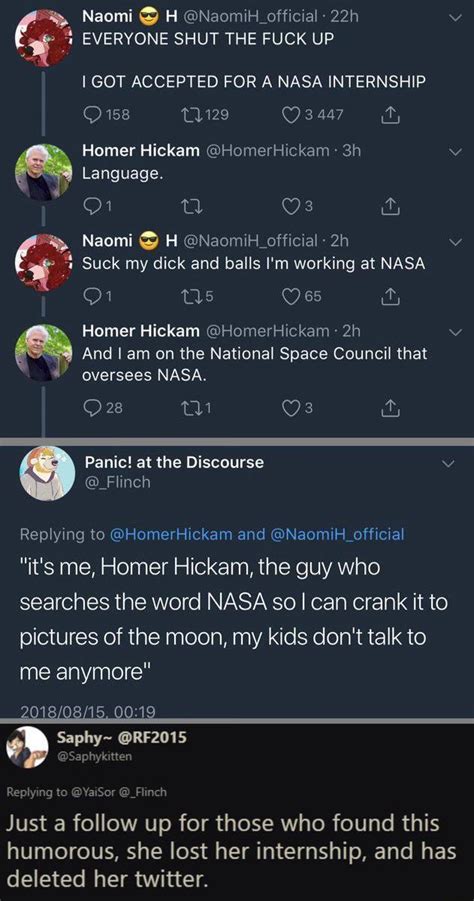 Naomi H Official Official EVERYONE SHUT THE FUCK UP I GOT ACCEPTED FOR A NASA INTERNSHIP O158
