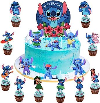 YISKY Lilo Stitch Cake Topper 17 PCS Party Kuchen Dekoration Cartoons