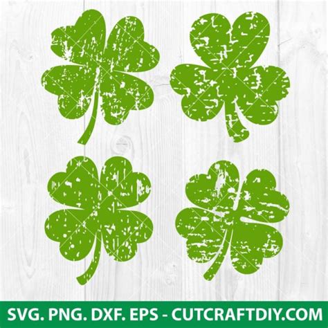 Four Leaf Clover Svg Lucky Clover Svg St Patricks Day Svg