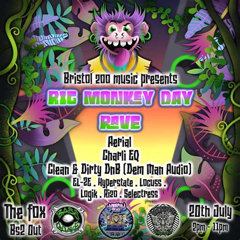 Bristol Zoo: Rig Monkey Day Rave tickets — £3.40 | The Fox Hidden
