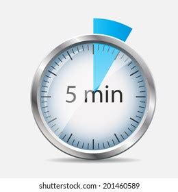 Ten Minutes Stopwatch Timer Vector Illustration Stock Vector Royalty