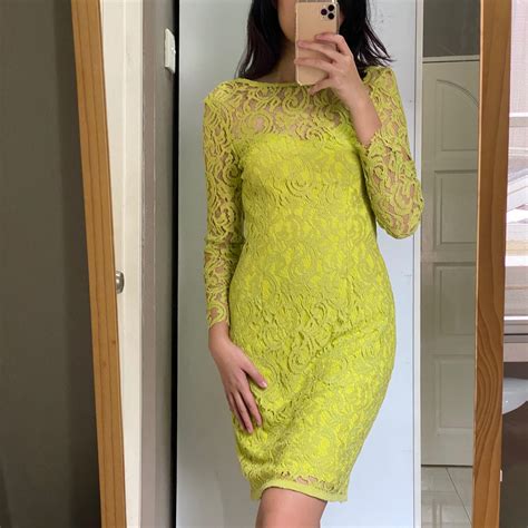 Green Lace Bodycon Dress Deep V Cut Back Womens Fashion Dresses