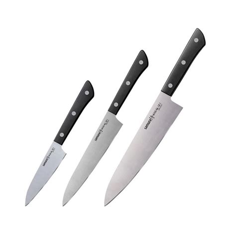 Набор кухонных ножей "Поварская тройка" Samura Harakiri 3 шт (SHR-0220B ...