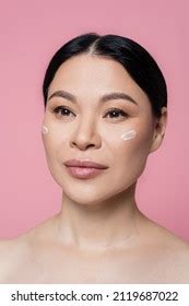 Asian Woman Naked Shoulders Cream On Stock Photo Shutterstock