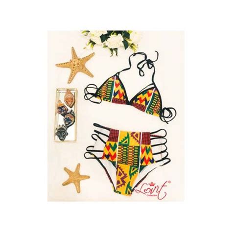 Bikini Maillot De Bain Imprim Africain Kente Afrosmartshop