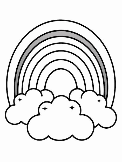 StPatricks Day Rainbow colouring book pages for children and adults