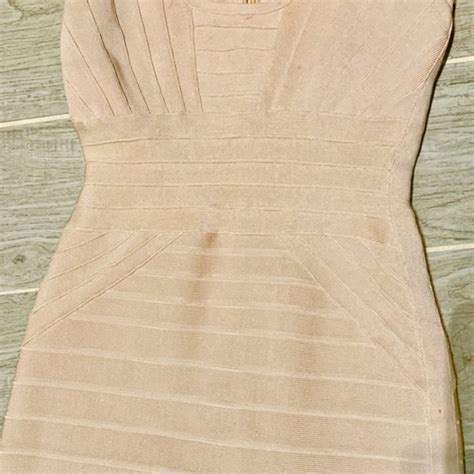 Herve Leger Dresses Herve Leger Nude Bandage Dress Small Poshmark
