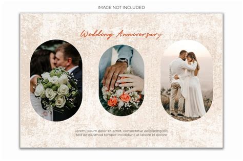 Рамка для открытки с годовщиной свадьбы для ленты сообщений в ...