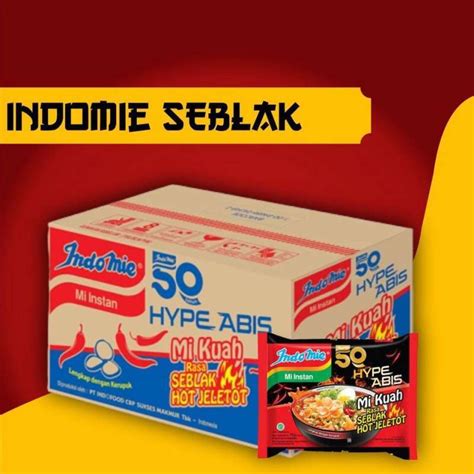 Jual Dus Mie Indomie Instant Hype Abis Mi Kuah Rasa Seblak Hot Jeletot Gr X Pcs Di Seller