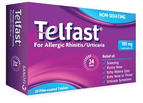 24 Hour Tablets Telfast® For Allergic Rhinitis Urticaria Medicine