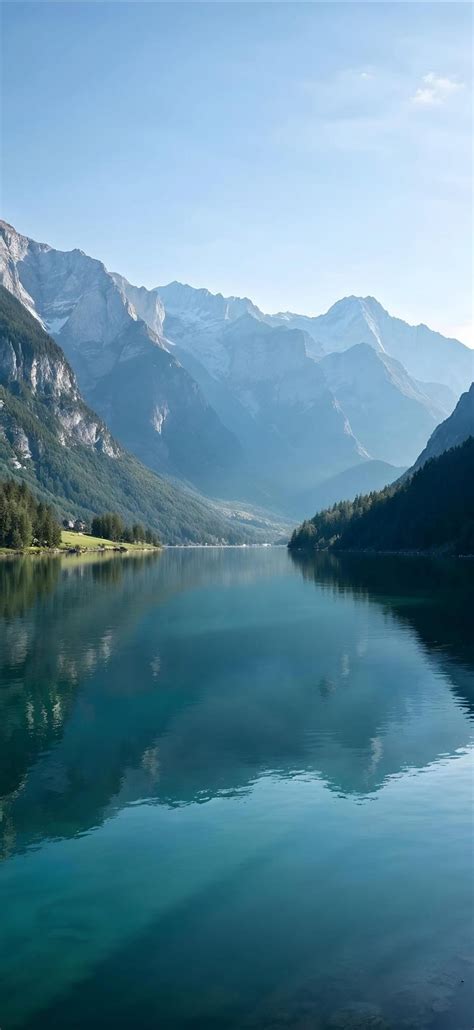Reflective Lake Mountain Landscape — Free iPhone Wallpaper (4K/HD) | 2026