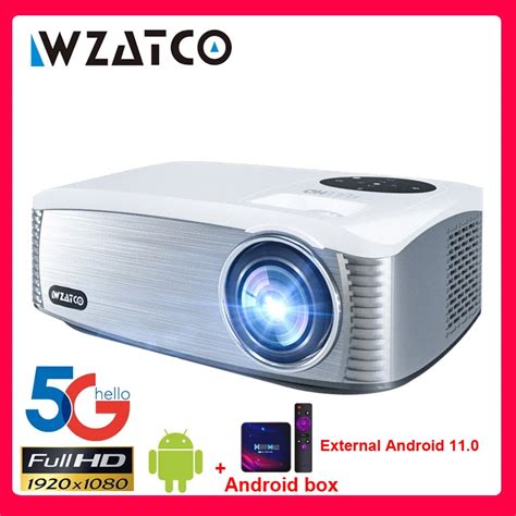 WZATCO C6 Android 11.0 32GB 4K Supported Projector Native 1080P ...