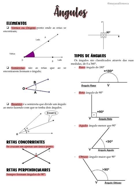 Matematica Sobre Angulos - Explicação Sobre Ângulos _ Ângulos – GRFZ