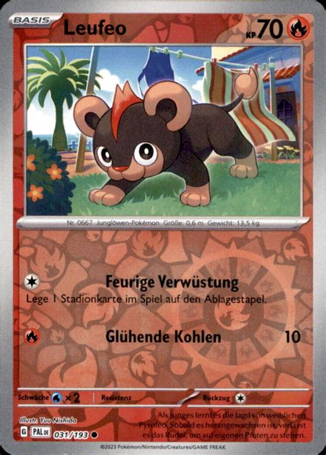 Pokemon 031 193 Leufeo Reverse Holo PAL Karmesin Purpur EBay