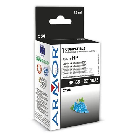 Cartridge HP CZ110AE - 655 kompatibilní azurová Armor | Naplne.cz