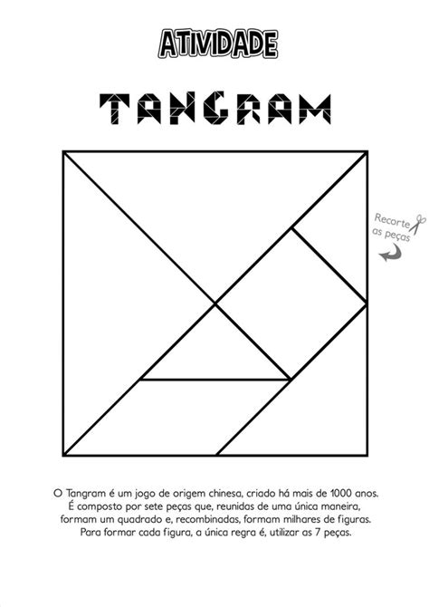 Atividade Tangram Atividades Pr Escola Educa O