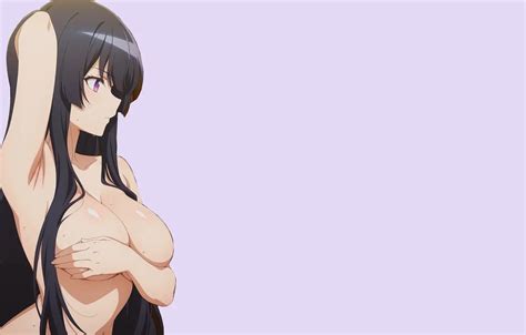 Wallpaper Girl Hot Sexy Cleavage Long Hair Boobs Anime Pretty For Mobile And Desktop