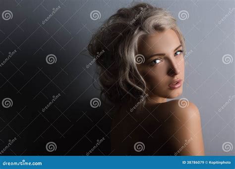 Woman In Black Lingerie Over Dark Background Stock Image Image Of Beauty Attractive 38786079