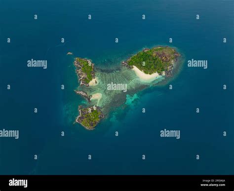 bisaya bisaya island  white sand beach small lagoons  unique