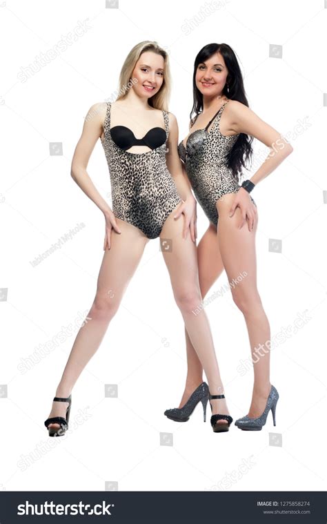 Two Women Blonde Brunette Sexy Dress Stock Photo Shutterstock